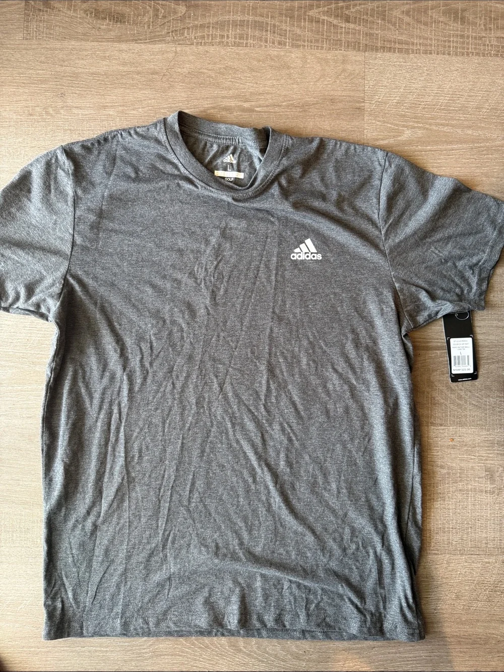 Adidas Men’s Performance Golf Polo Tee Heathered Gray L NWT